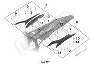 Surron Ultra Bee L R FRAME SHROUD parts diagram