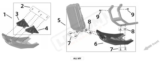 Surron Ultra Bee SKIDPLATE parts diagram