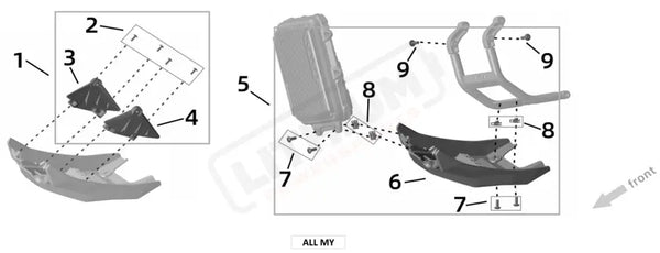 Surron Ultra Bee SKIDPLATE parts diagram