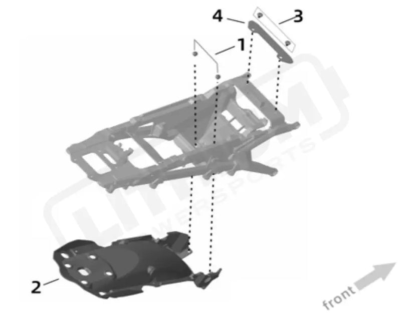Surron Ultra Bee OEM Subframe Fender - Lithium Powersports