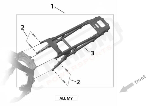 Surron Ultra Bee OEM Parts Diagram - SUBFRAME