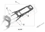 Surron Ultra Bee SUBFRAME parts diagram