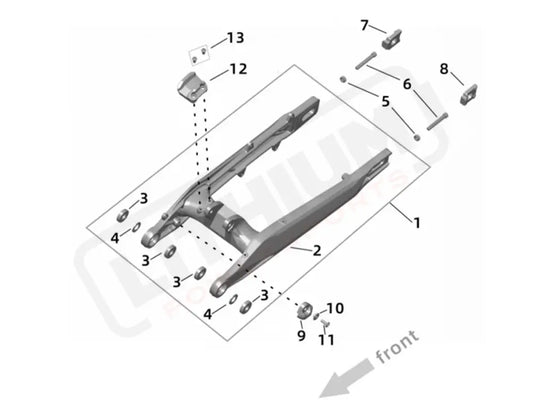Surron Ultra Bee OEM Swingarm CPL. Tile Black eParts