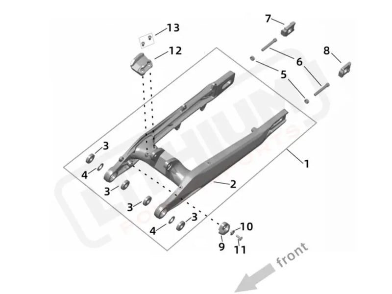 Surron Ultra Bee OEM Swingarm CPL. Tile Black eParts