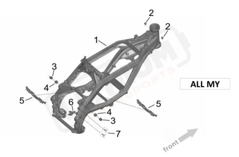Surron Ultra Bee OEM Parts Diagram - FRAME