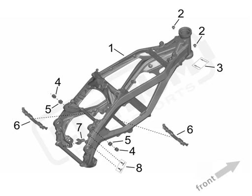 Surron Ultra Bee OEM UB Frame Assy. (Tile Green) - Lithium Powersports