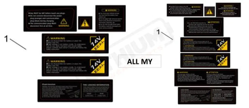 Surron Ultra Bee LABEL OEM parts diagram
