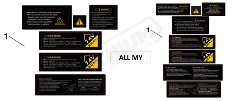 Surron Ultra Bee OEM Parts Diagram - LABEL
