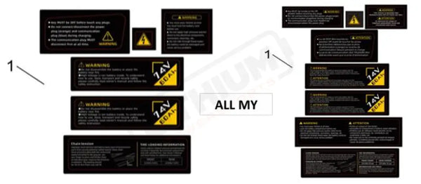 Surron Ultra Bee LABEL parts diagram