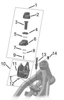 Surron Hyper Bee OEM Double-end Stud Dust cover eParts