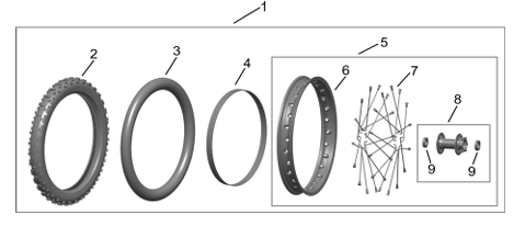 Surron Hyper Bee OEM FRONT Wheel Rim 14’’ Set eParts