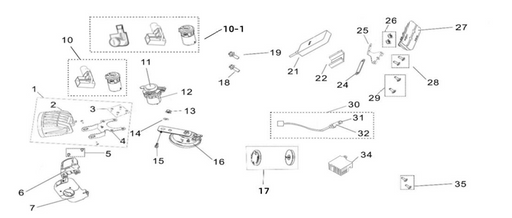 Surron Light Bee X OEM Headlight Assy. + Bracket + Screw B3002 (M6*16) eParts