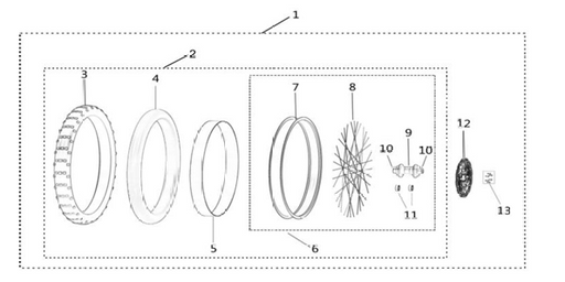 Surron Light Bee X OEM Front Wheel Outside Spokes (216×8.2) eParts