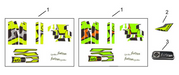 Surron Light Bee X OEM Decal Set (Green + Silver) eParts