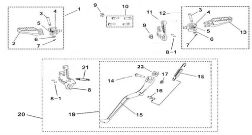 Surron Light Bee X OEM Footpeg Bracket eParts