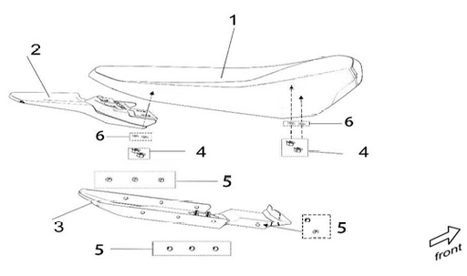 Surron Light Bee X OEM Rear Mudguard (Plastic) eParts