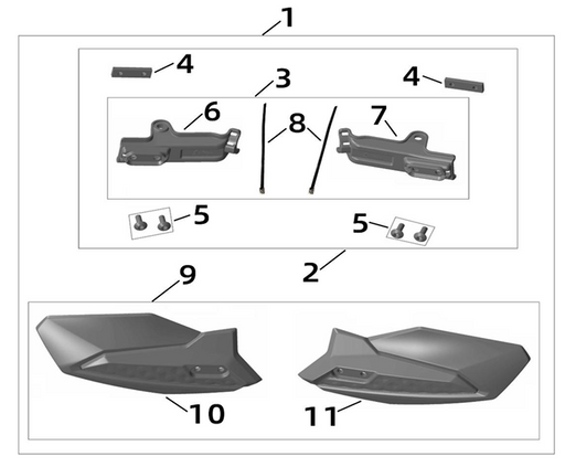 Surron Ultra Bee OEM L Handguard (White) eParts