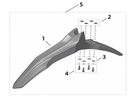 Surron Ultra Bee OEM Front Fender (Black) eParts