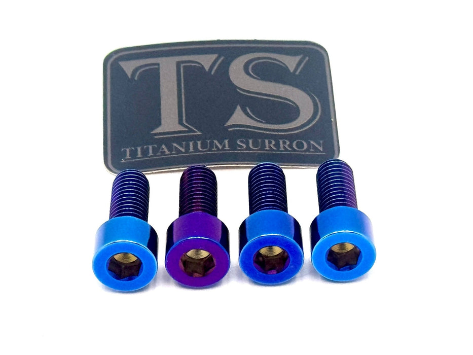 Titanium Surron Talaria XXX Seat Subframe or Foot Peg Titanium Bolts (4) Burnt Blue / Seat Subframe XXX Seat Subframe