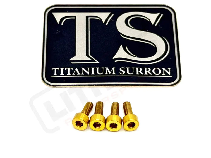 Titanium Baja Designs Headlight Cover Plate Bolts (4) - Gold / 1. Baja S2 - Most light e-moto - Titanium Bolts