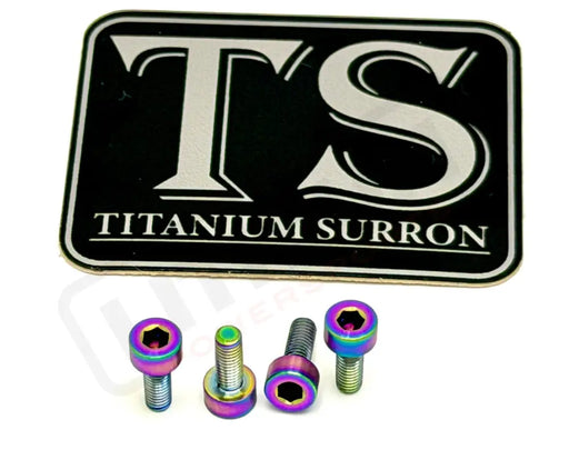 Titanium Baja Designs Headlight Cover Plate Bolts (4) - Rainbow / 1. Baja S2 - Most light e-moto - Titanium Bolts