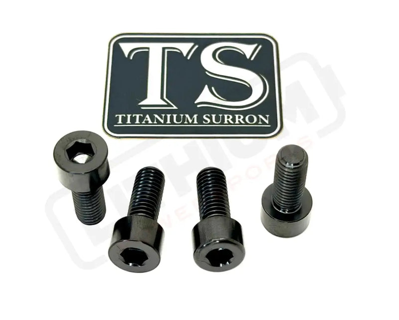 Titanium Bash Guard/ Skid Plate Bolts - EMoto - Black / Surron LBX/ Segway (4 pcs) - Hardware