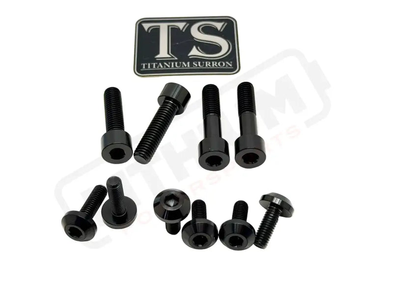 Titanium Bash Guard/ Skid Plate Bolts - EMoto - Black / Surron Ultra Bee (10 pcs) - Hardware