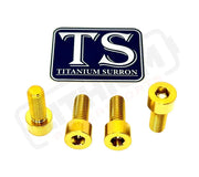Titanium Bash Guard/ Skid Plate Bolts - EMoto - Gold / Surron LBX/ Segway (4 pcs) - Hardware