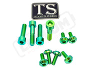 Titanium Bash Guard/ Skid Plate Bolts - EMoto - Green / Surron Ultra Bee (10 pcs) - Hardware