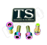 Titanium Bash Guard/ Skid Plate Bolts - EMoto - Rainbow / Surron LBX/ Segway (4 pcs) - Hardware