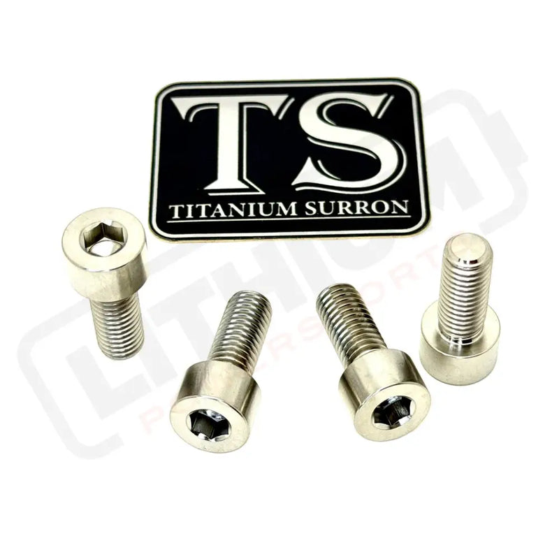 Titanium Bash Guard/ Skid Plate Bolts - EMoto - Silver (raw) / Surron LBX/ Segway (4 pcs) - Hardware