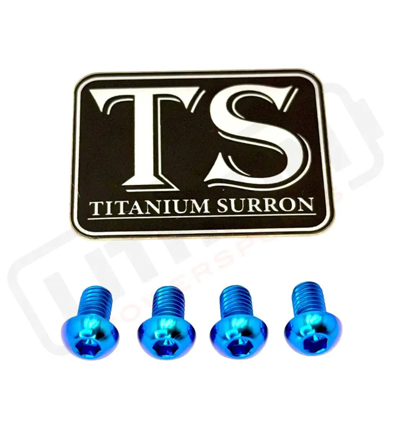 Titanium Bash Guard/ Skid Plate Bolts - EMoto - Teal / Talaria MX3 MX4 MX5 (4 pcs) - Hardware