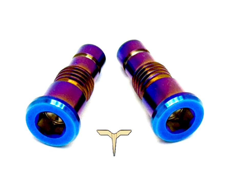 Titanium Surron Titanium Battery Lid Bolts - Talaria Sting R MX4 (Two Pcs) Burnt Blue Talaria MX4 Battery lid Pins