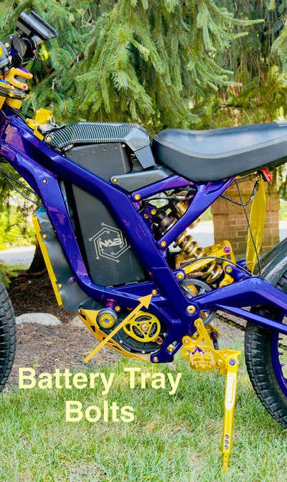 Titanium Surron Titanium Battery Tray Bolts (Set of Two) Surron Segway E-Ride Pro Surron ERP Battery Tray Bolts