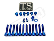 Titanium Bolt Kit for Sirris F43 Fork (22 Pieces) - Blue - Titanium Bolts