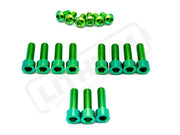 Titanium Bolt Kit Tech Suspension E39 Fork by Formula - Green - Titanium Bolts