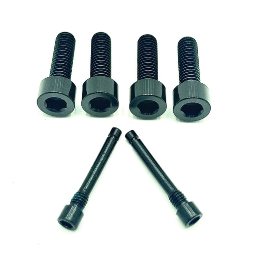 Titanium Surron Titanium Caliper Bolt Kit (20mm Bolts) Black / Caliper + Brake Bolts (6 Pieces) 203mm Rotor Brake