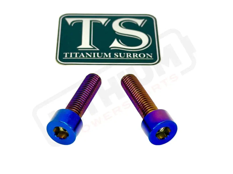 Titanium Caliper Bolts - Surron Ultra Bee Front Only - Burnt Blue - Titanium Bolts