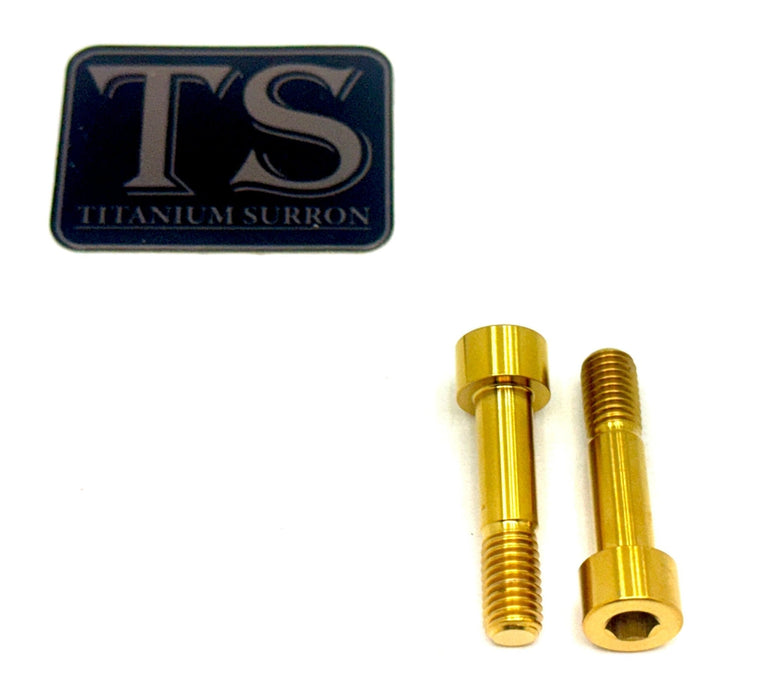 Titanium Surron Titanium Custom Triangle Bolts - Surron LBX Segway X260 Gold / Socket head bolt (OEM style with custom