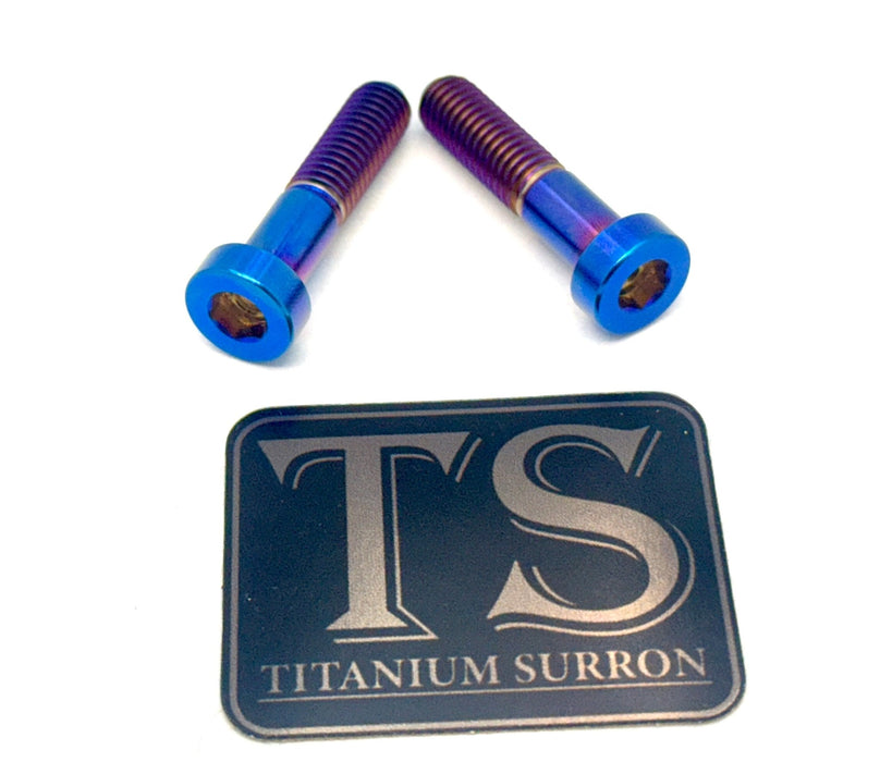 Titanium Surron Titanium Custom Triangle Bolts - Surron LBX Segway X260 Burnt Blue / Half-head bolt (custom shoulder)