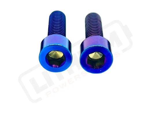 Titanium E-Moto Brake Handle-Mount Bolts Surron LBX and most e-moto (see list) / One Brake (2 bolts) / Burnt Blue