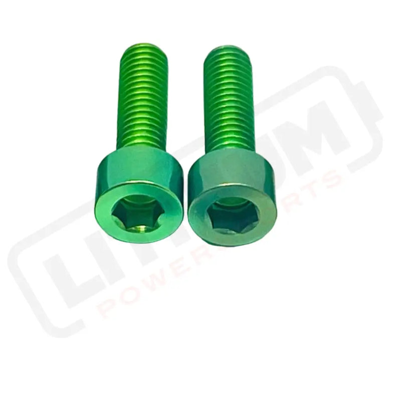 Titanium E-Moto Brake Handle-Mount Bolts Surron LBX and most e-moto (see list) / One Brake (2 bolts) / Green Titanium
