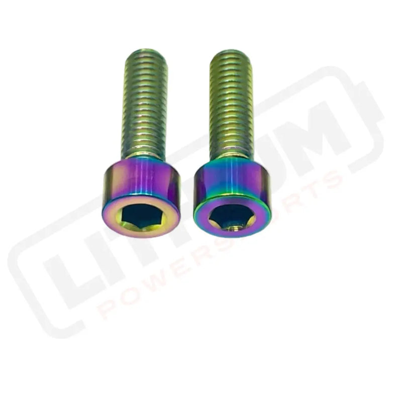 Titanium E-Moto Brake Handle-Mount Bolts Surron LBX and most e-moto (see list) / One Brake (2 bolts) / Rainbow Titanium