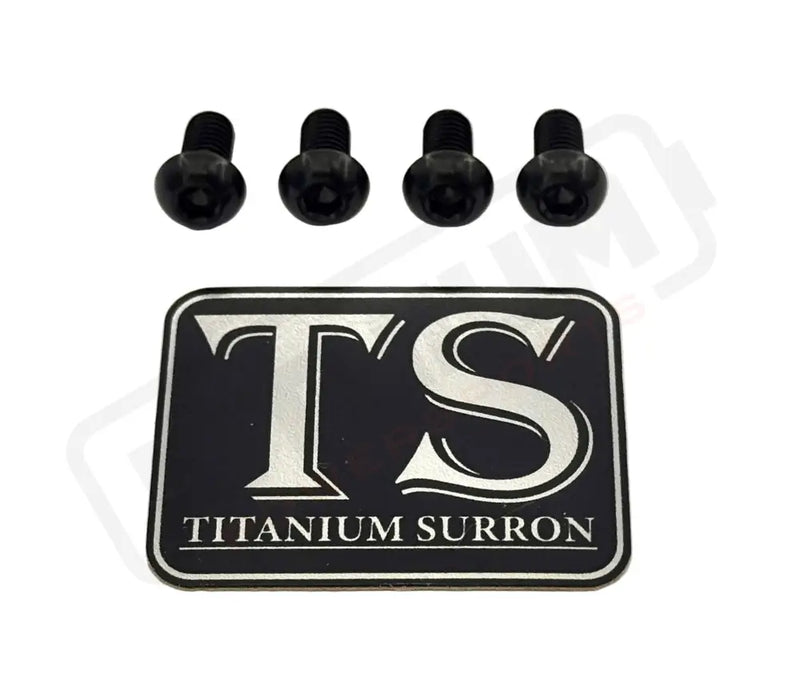 Titanium E-Moto Headlight Mount Bolts - Black / Headlight Bracket (4 Bolts) - Titanium Bolts