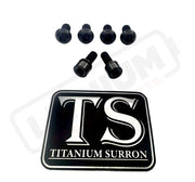 Titanium E-Moto Headlight Mount Bolts - Black / Complete Set (6 Bolts) - Titanium Bolts