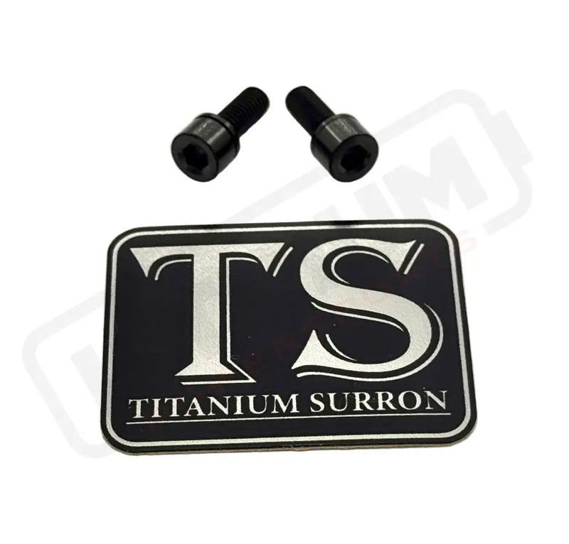 Titanium E-Moto Headlight Mount Bolts - Black / Headlight Swivel Only (2 Bolts) - Titanium Bolts