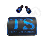 Titanium E-Moto Headlight Mount Bolts - Burnt Blue / Headlight Swivel Only (2 Bolts) - Titanium Bolts