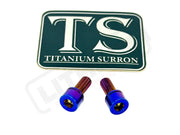 Titanium E-Moto Headlight Mount Bolts - Burnt Blue / Headlight Swivel Only (2 Bolts) - Titanium Hardware