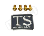 Titanium E-Moto Headlight Mount Bolts - Gold / Headlight Bracket (4 Bolts) - Titanium Bolts