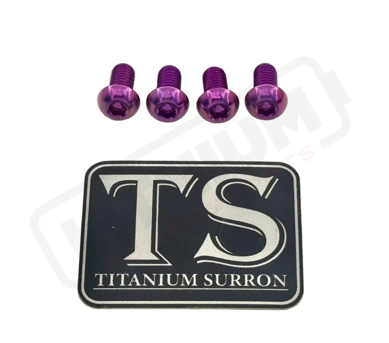 Titanium E-Moto Headlight Mount Bolts - Purple / Headlight Bracket (4 Bolts) - Titanium Bolts